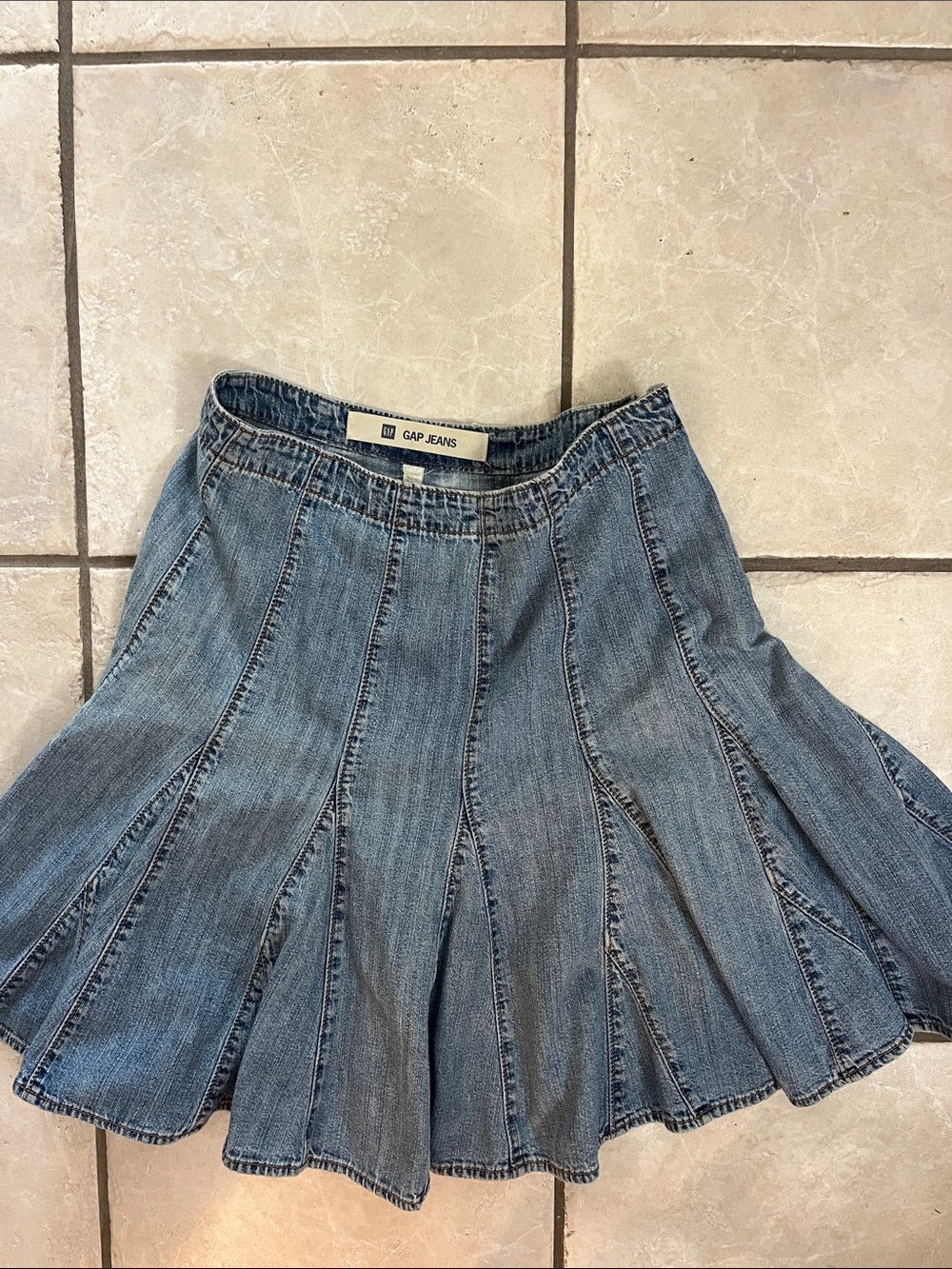 GAP Light Blue Denim Circle Skirt